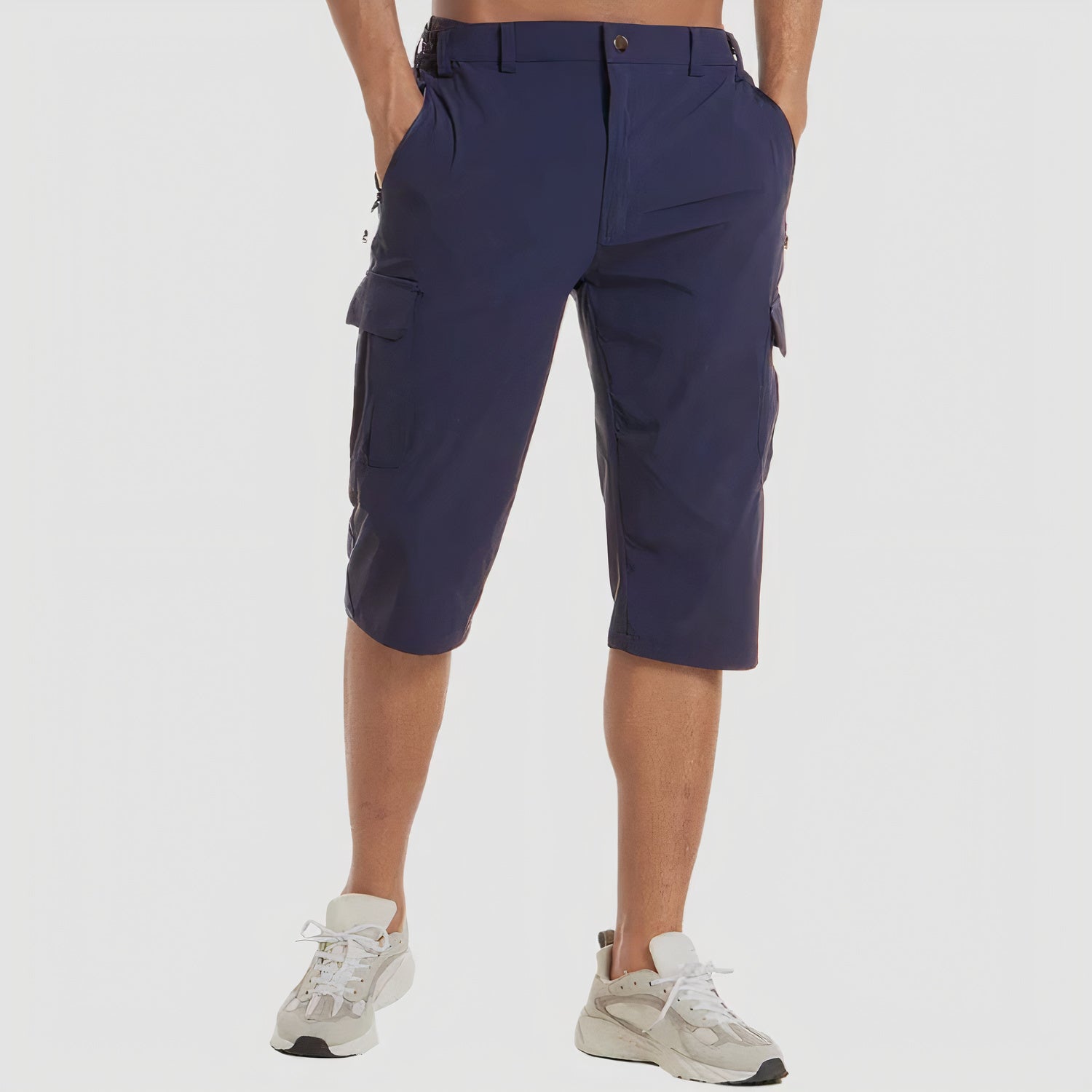 Image of Men's Multi-Pocket Cargo Capri Shorts