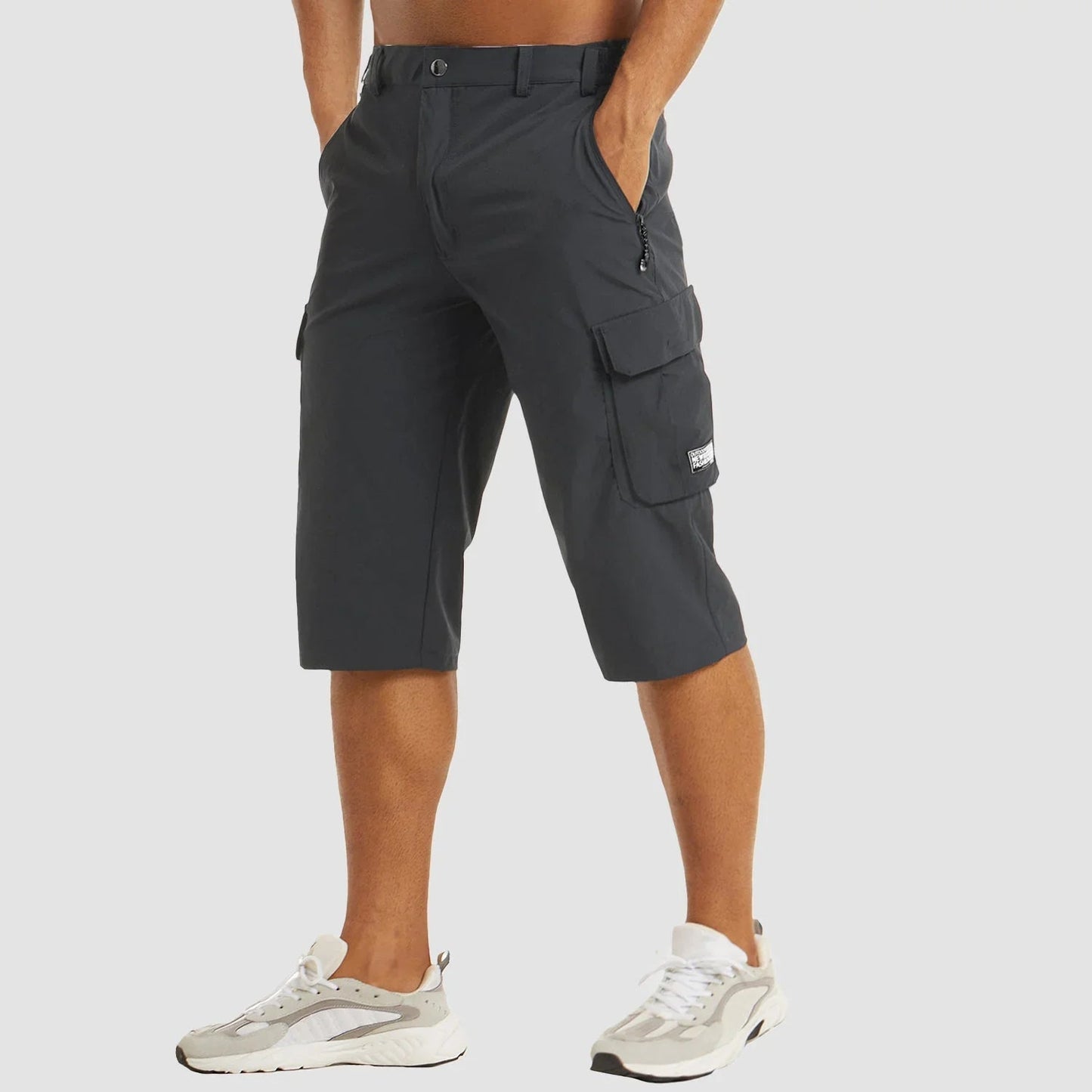 Image of Men's Multi-Pocket Cargo Capri Shorts