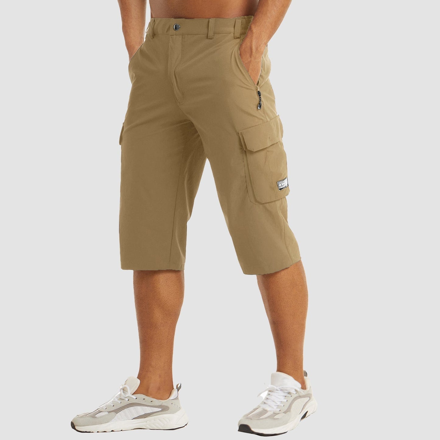 Image of Men's Multi-Pocket Cargo Capri Shorts