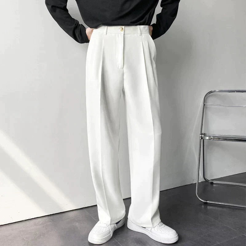 Image of Men's Pleated Wide Leg Dress Pants