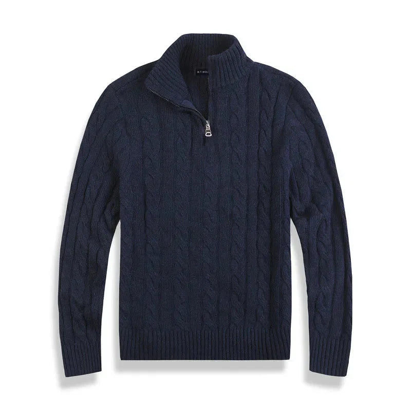 Image of Men's Quarter-Zip Cable Knit Sweater