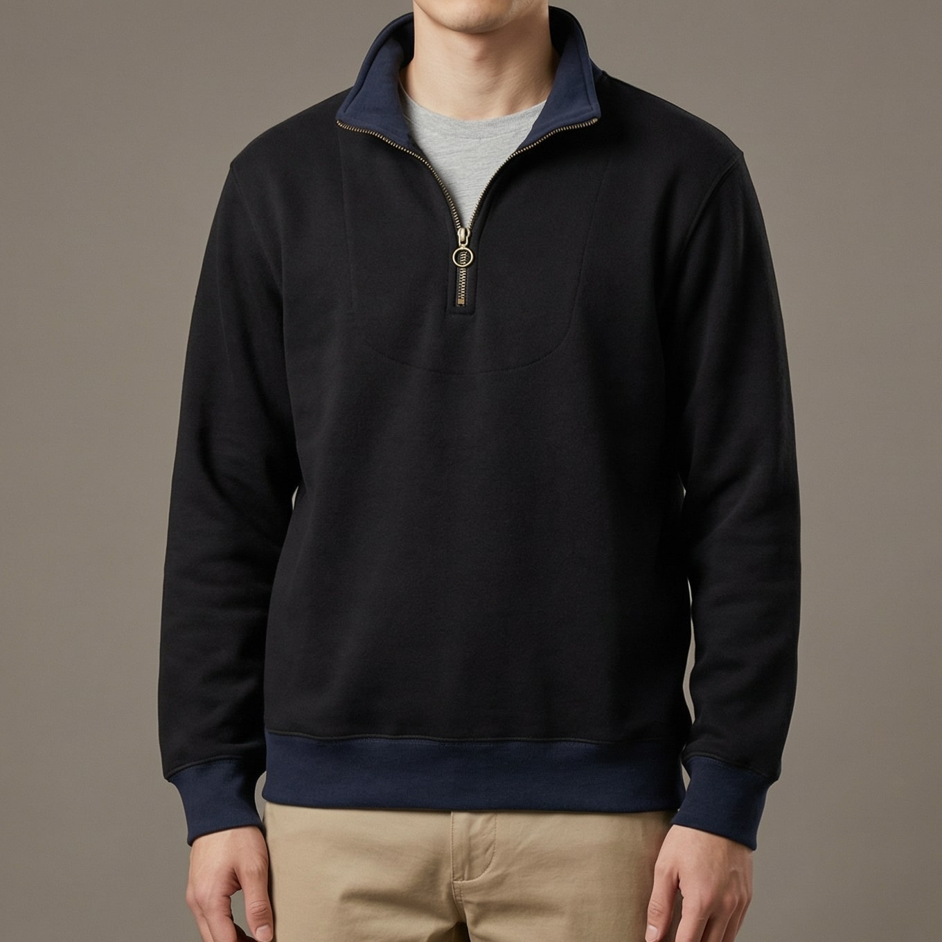 Image of Men's Quarter Zip Pullover Sweater