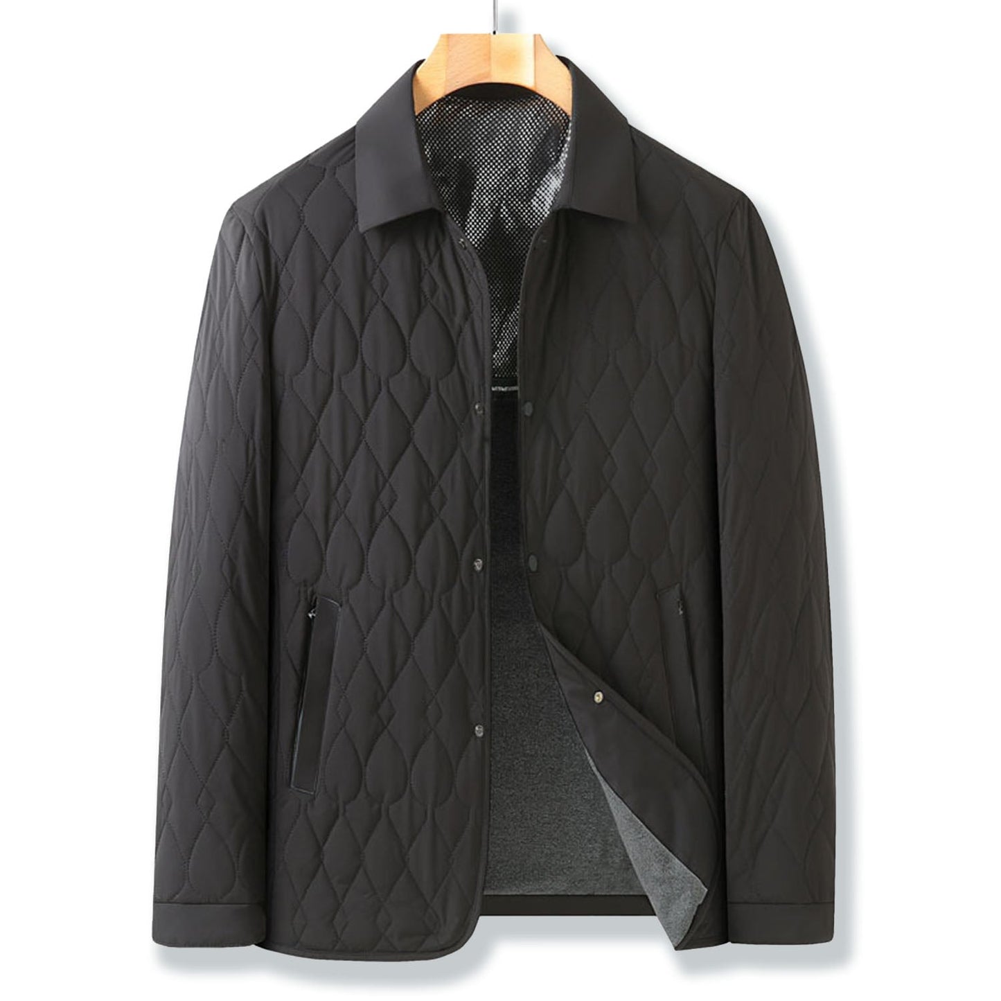 Image of Men's Quilted Button-Down Jacket