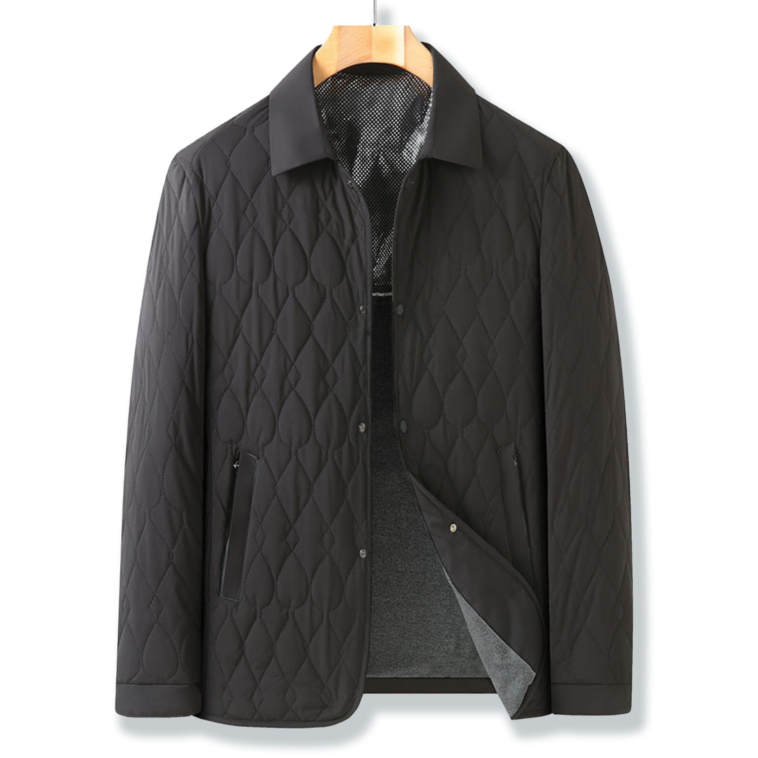 Image of Men's Quilted Button-Down Jacket