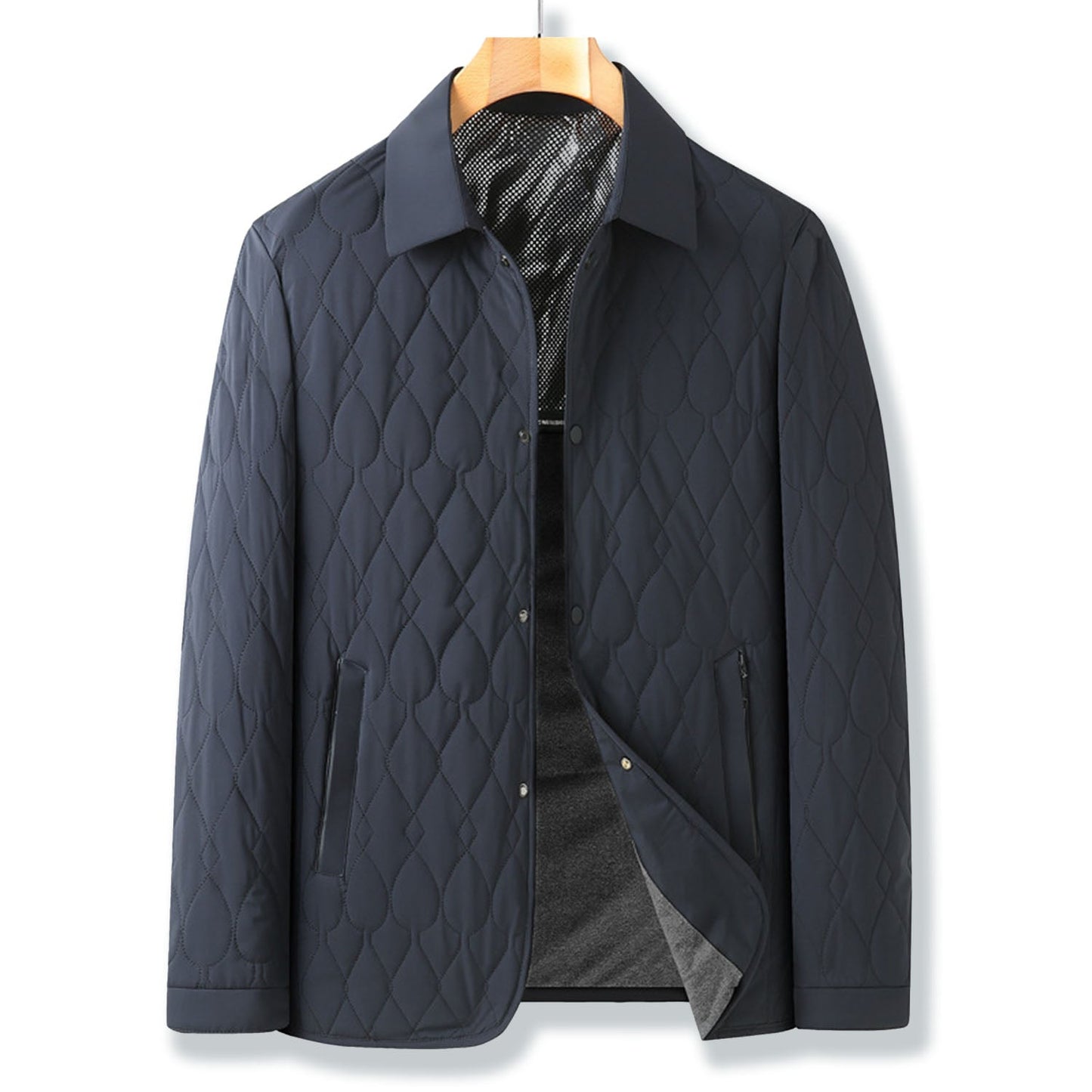 Image of Men's Quilted Button-Down Jacket