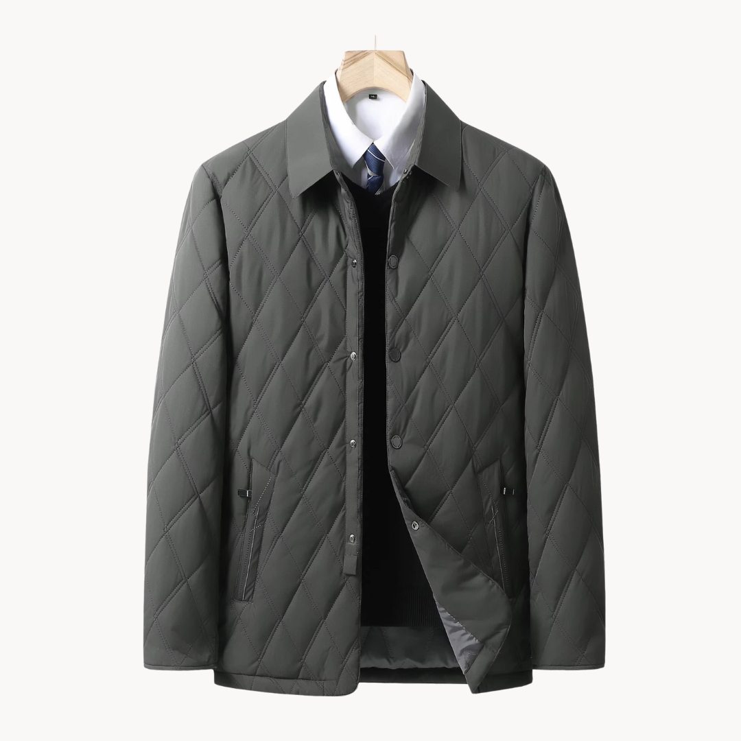 Image of Men's Quilted Collared Jacket