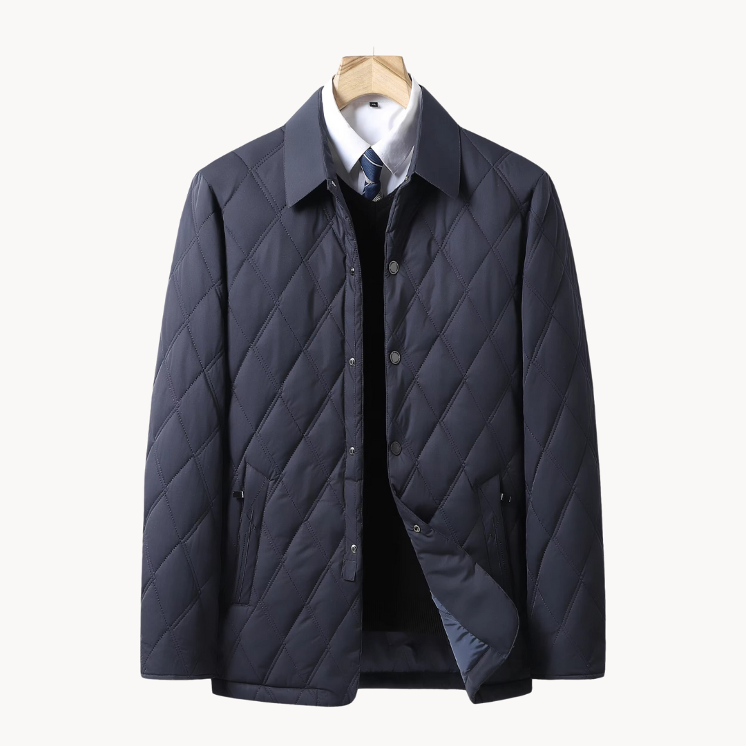 Image of Men's Quilted Collared Jacket