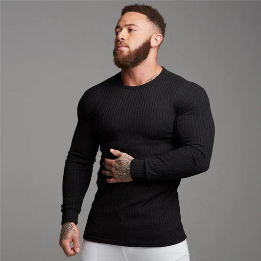 Image of Men's Ribbed Long Sleeve Sweater