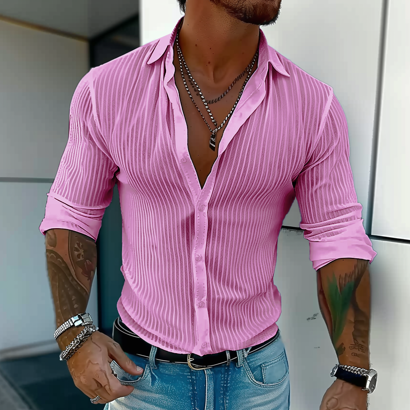Image of Men's Slim-Fit Button-Down Shirt