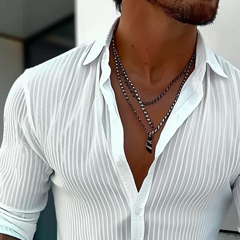 Image of Men's Slim-Fit Button-Down Shirt