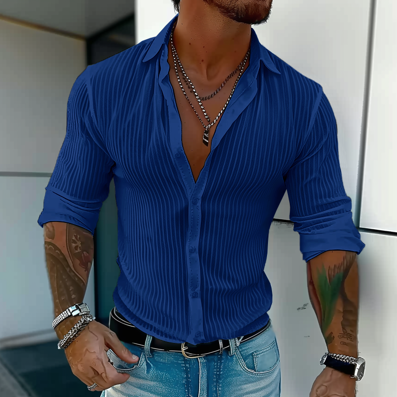 Image of Men's Slim-Fit Button-Down Shirt