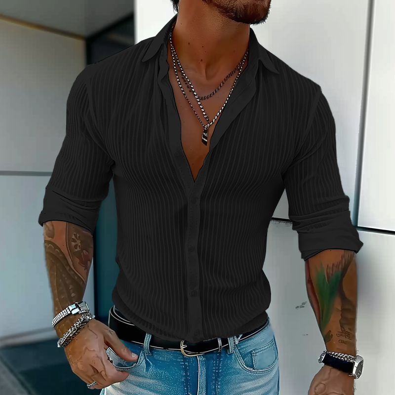 Image of Men's Slim-Fit Button-Down Shirt