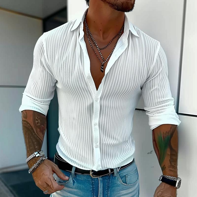 Image of Men's Slim-Fit Button-Down Shirt