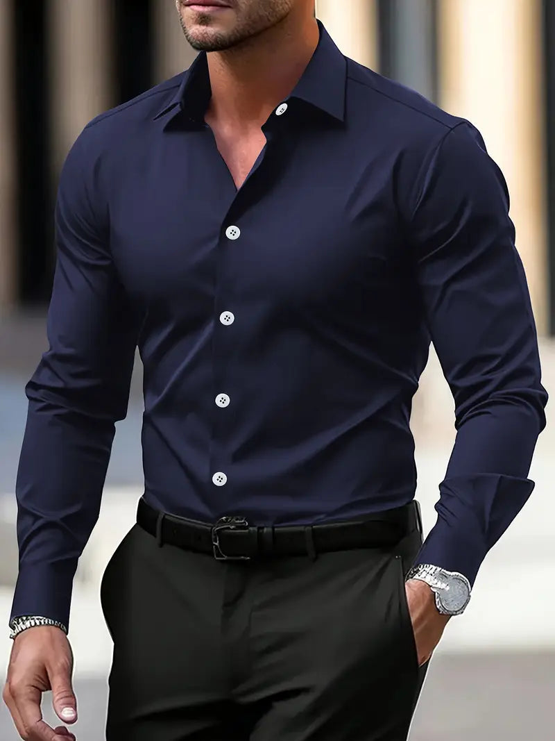 Image of Men's Slim-Fit Dress Shirt