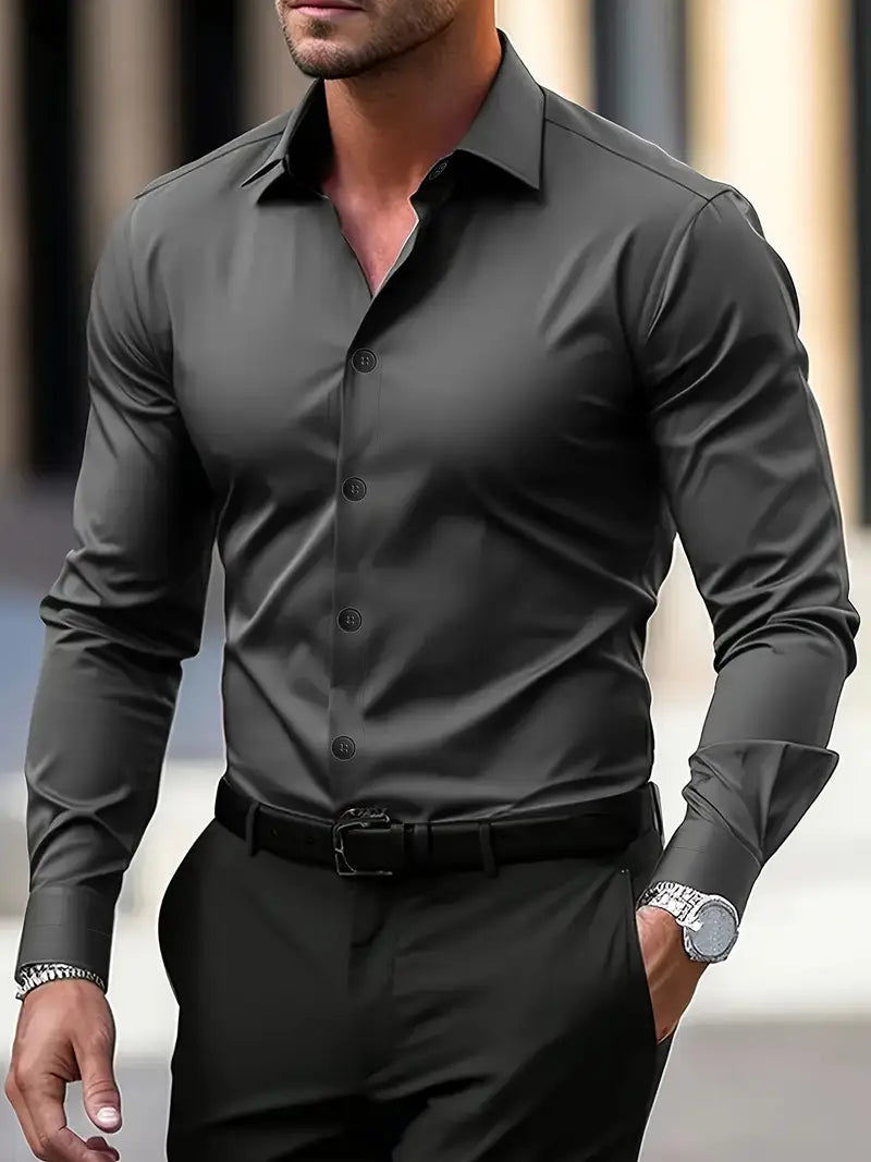 Image of Men's Slim-Fit Dress Shirt