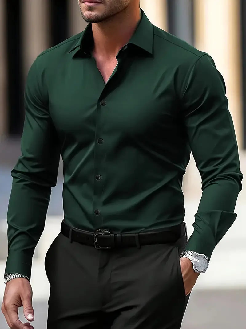 Image of Men's Slim-Fit Dress Shirt