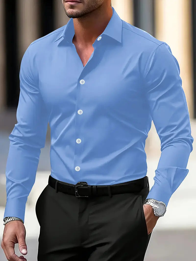 Image of Men's Slim-Fit Dress Shirt