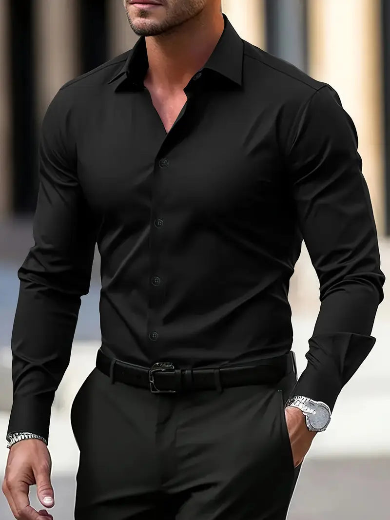 Image of Men's Slim-Fit Dress Shirt