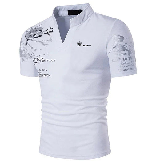 Image of Men's Slim-Fit Printed Polo Shirt