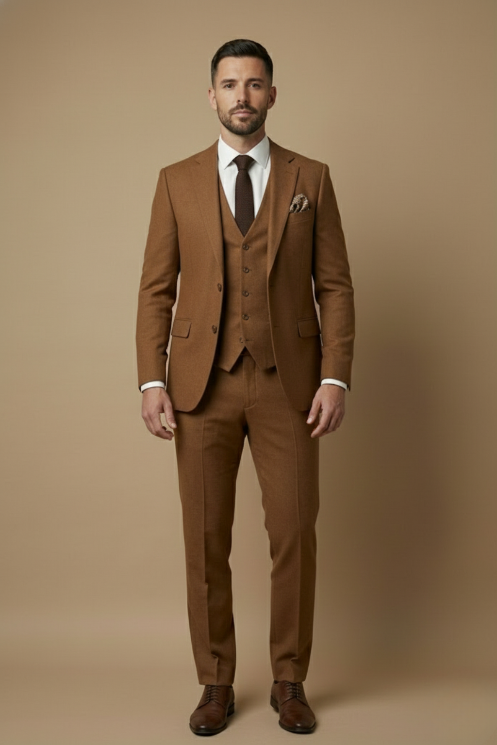 Image of Men's Slim-Fit Three-Piece Suit