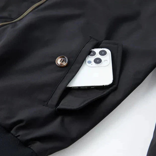 Image of Men's Stand Collar Bomber Jacket