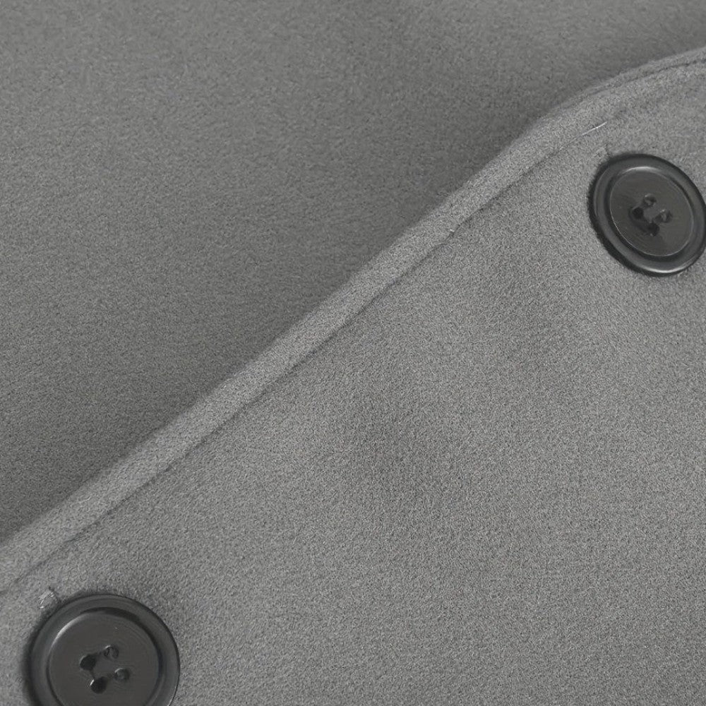 Image of Men's Stand Collar Mid-Length Coat