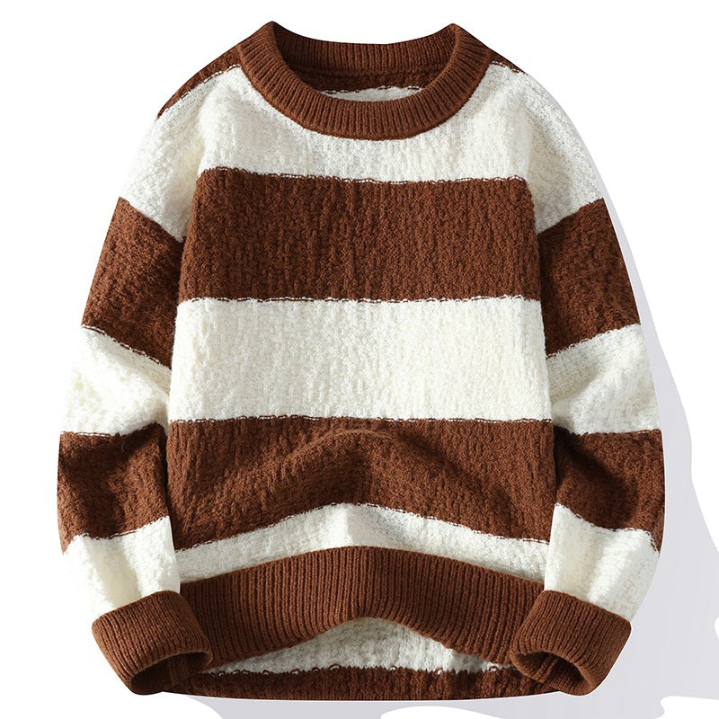 Image of Men's Striped Crew Neck Sweater