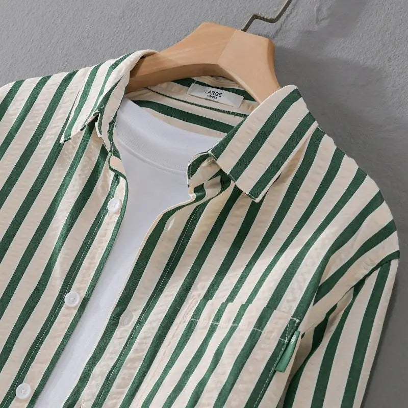 Image of Men's Striped Long Sleeve Shirt