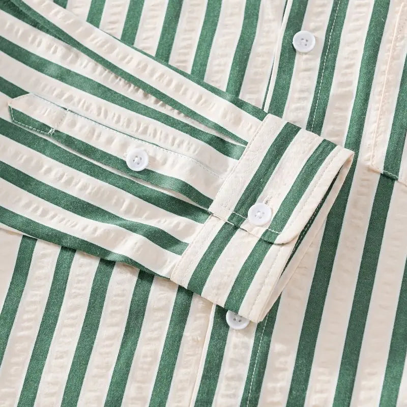 Image of Men's Striped Long Sleeve Shirt