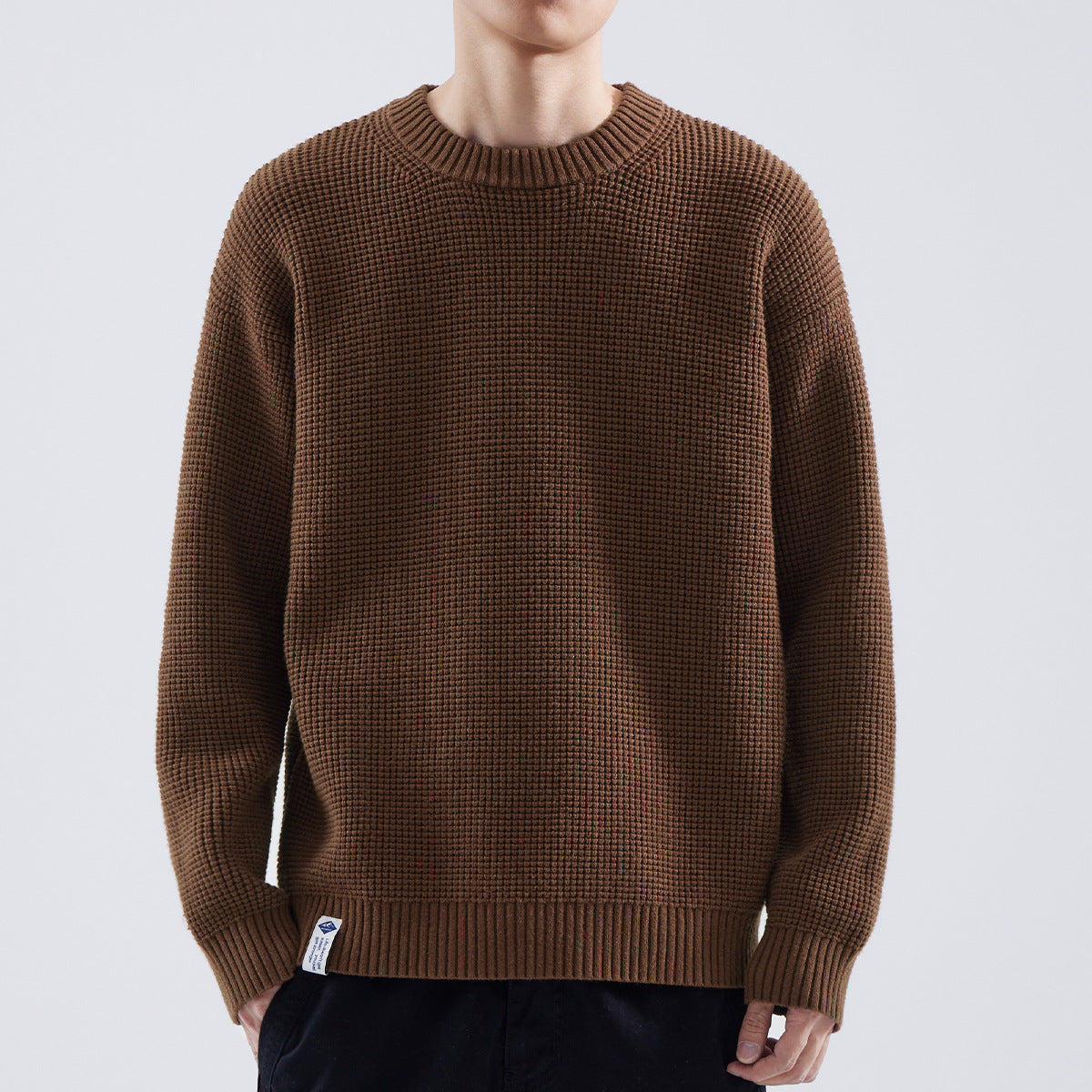Image of Men's Textured Crew Neck Sweater