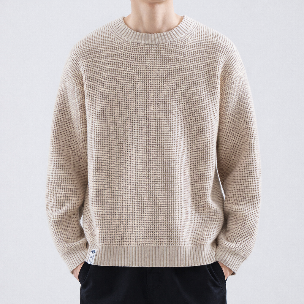 Image of Men's Textured Crew Neck Sweater