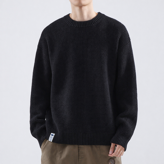 Image of Men's Textured Crew Neck Sweater