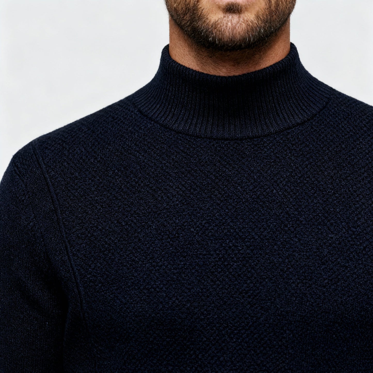 Image of Men's Turtleneck Fitted Sweater