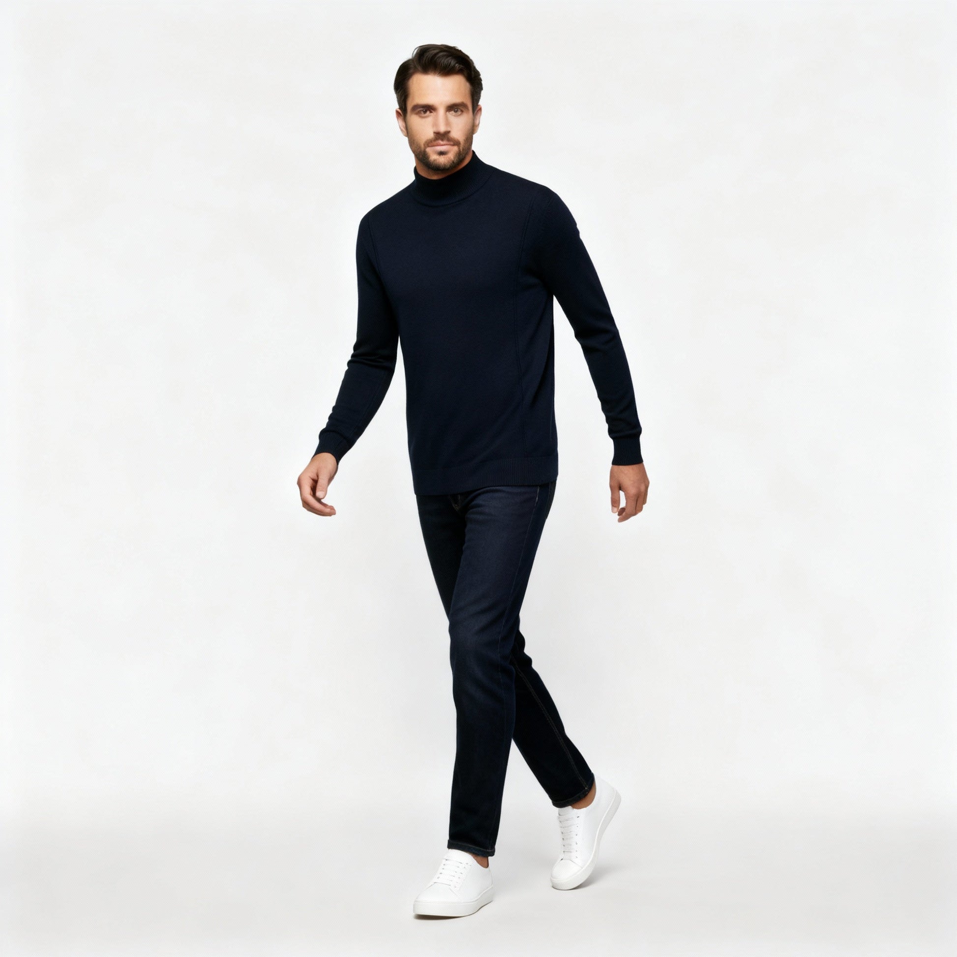Image of Men's Turtleneck Fitted Sweater