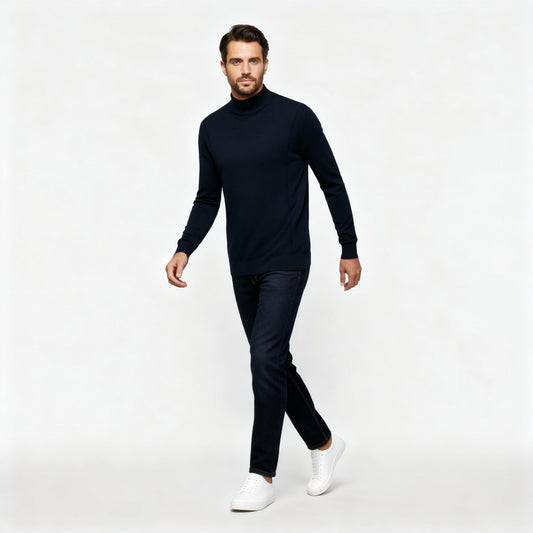 Image of Men's Turtleneck Fitted Sweater