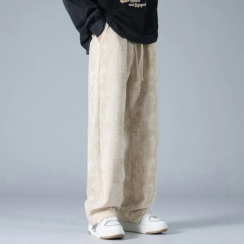 Image of Men's Wide Leg Drawstring Pants