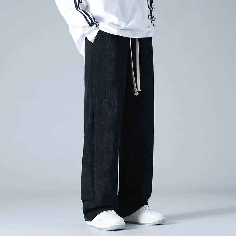 Image of Men's Wide Leg Drawstring Pants