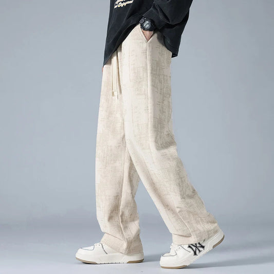 Image of Men's Wide Leg Drawstring Pants