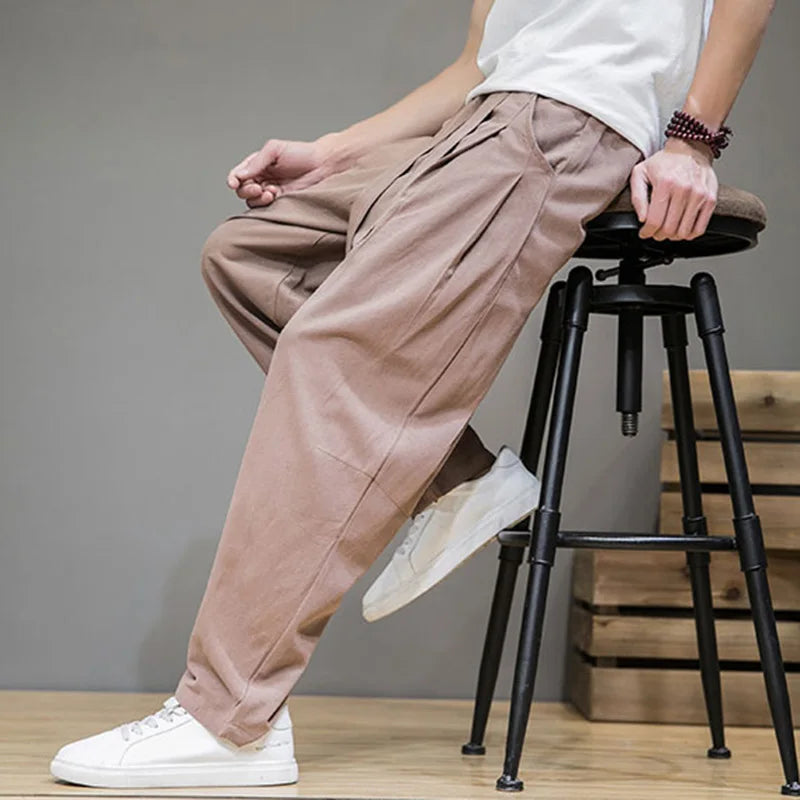 Image of Men's Wide Leg Pleated Pants