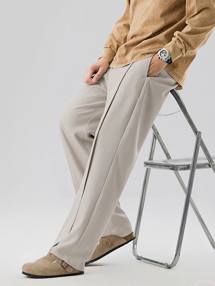 Image of Men's Wide Leg Pleated Pants