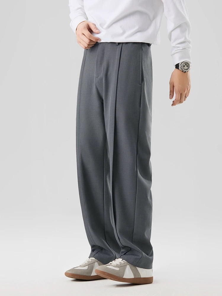 Image of Men's Wide Leg Pleated Pants