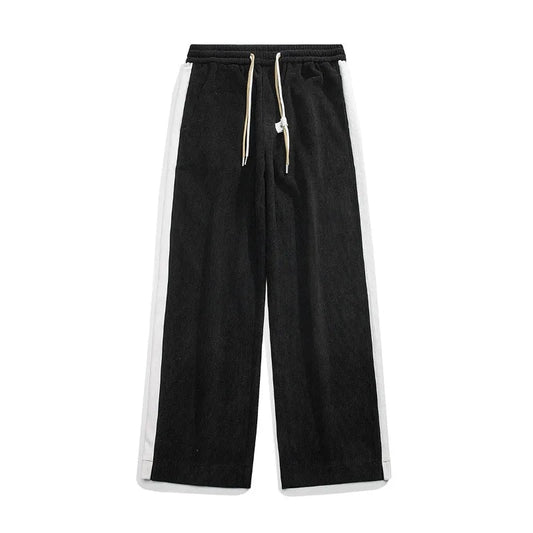 Image of Men's Wide Leg Side Stripe Drawstring Pants