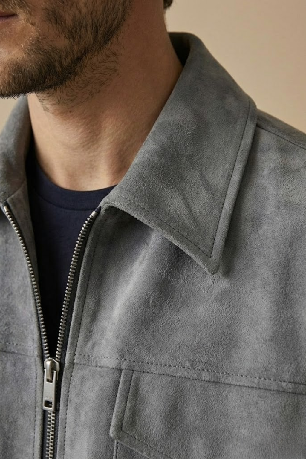 Image of Men's Zip-Up Collared Jacket