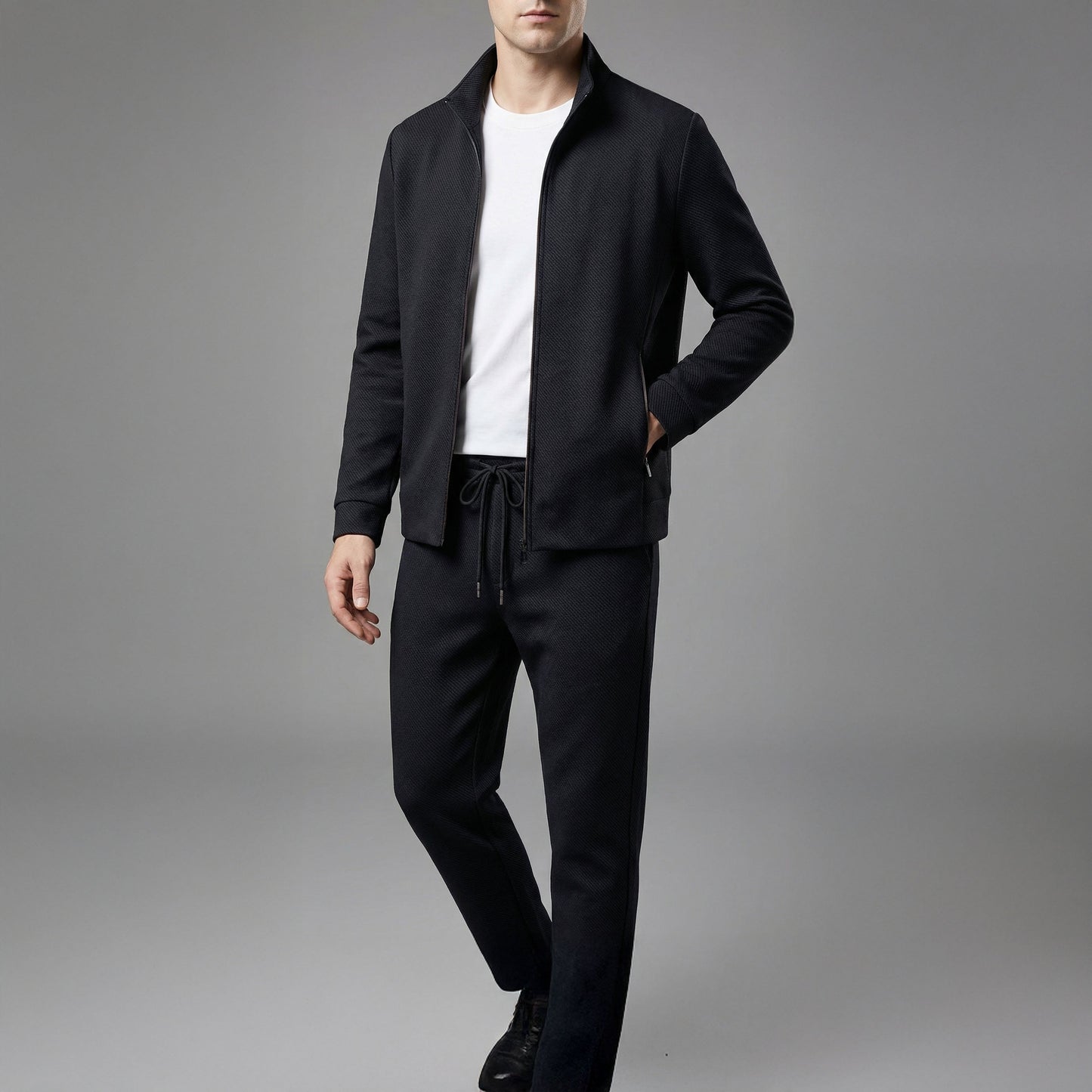 Image of Men's Zip Up Tracksuit Set