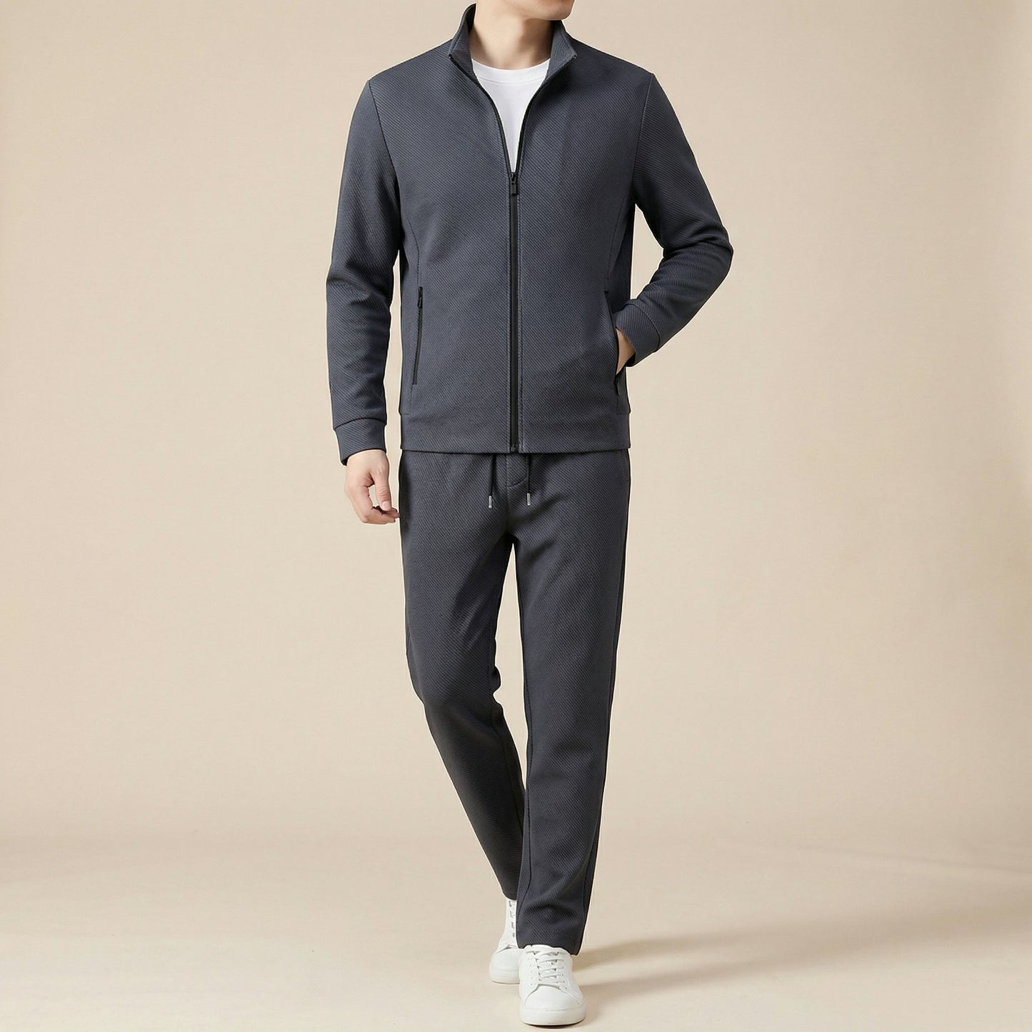 Image of Men's Zip Up Tracksuit Set