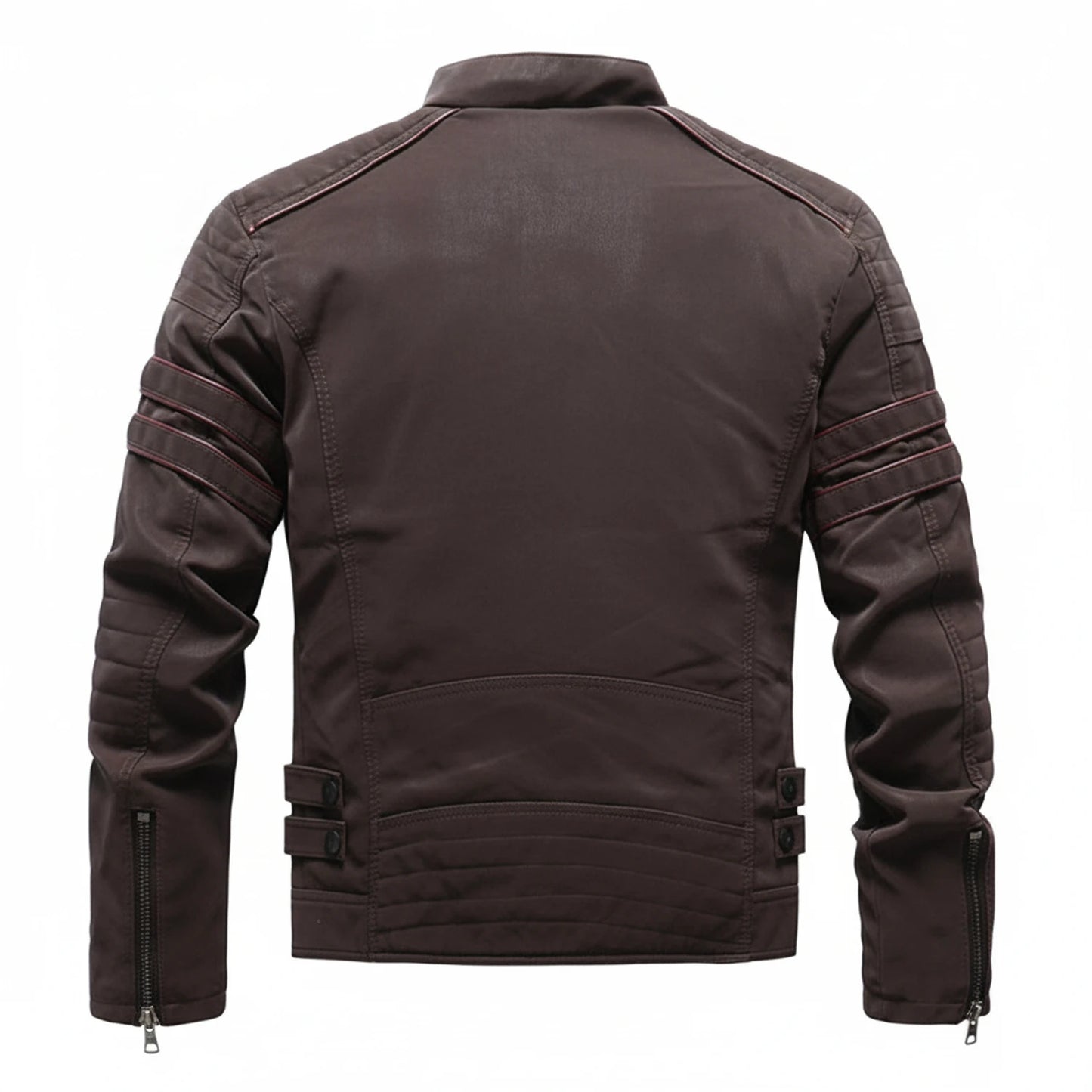 Men's Warm Stand Collar Biker Jacket