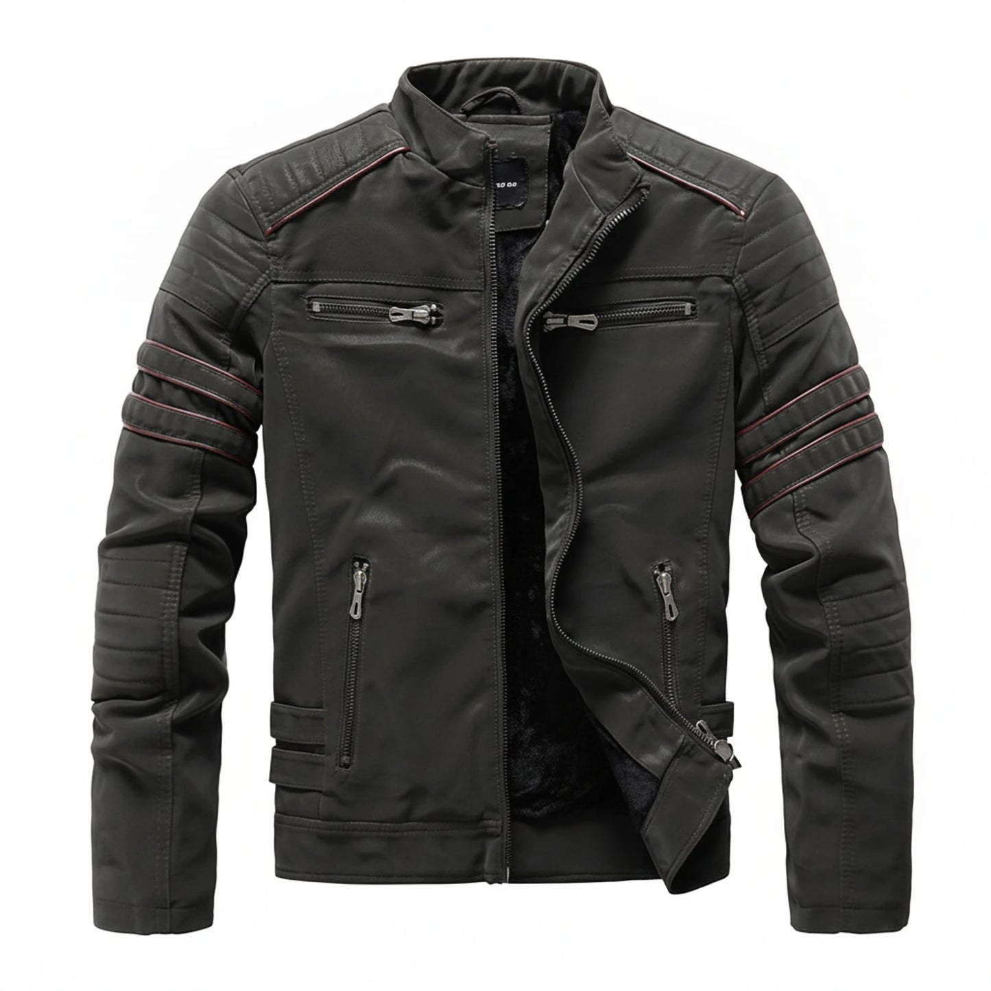 Men's Warm Stand Collar Biker Jacket