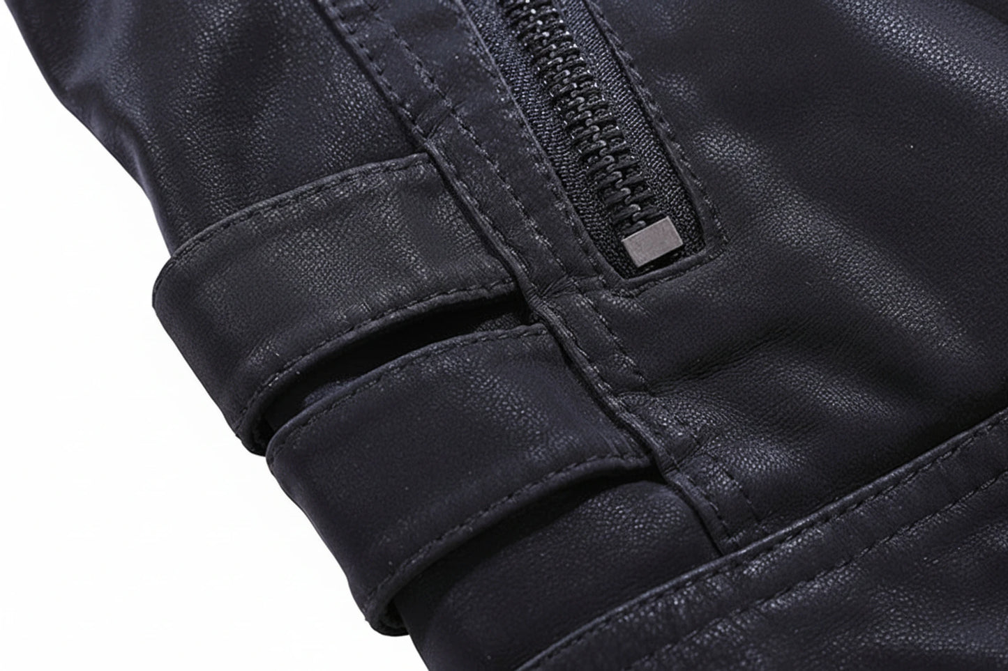 Men's Warm Stand Collar Biker Jacket