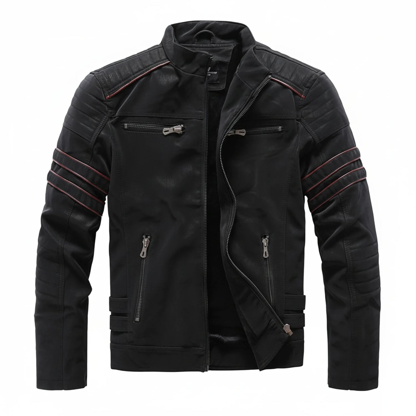 Men's Warm Stand Collar Biker Jacket