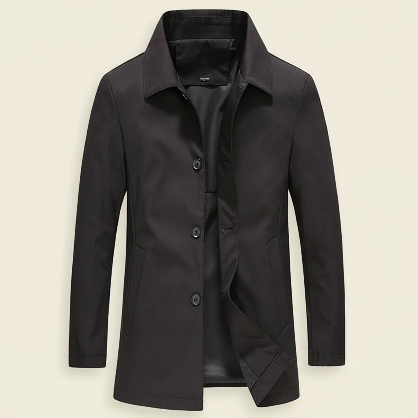 Men's Minimalist Mid-Length Overcoat